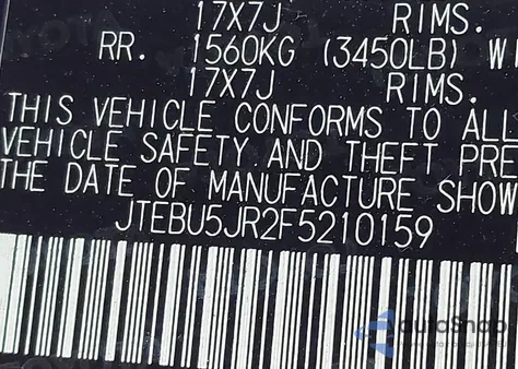 2015 Toyota 4Runner Sr5 from USA, damaged, VIN JTEBU5JR2F5210159